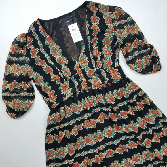 ASOS Maternity Dresses & Skirts - ASOS Maternity Black Floral Half Sleeve Dress 8